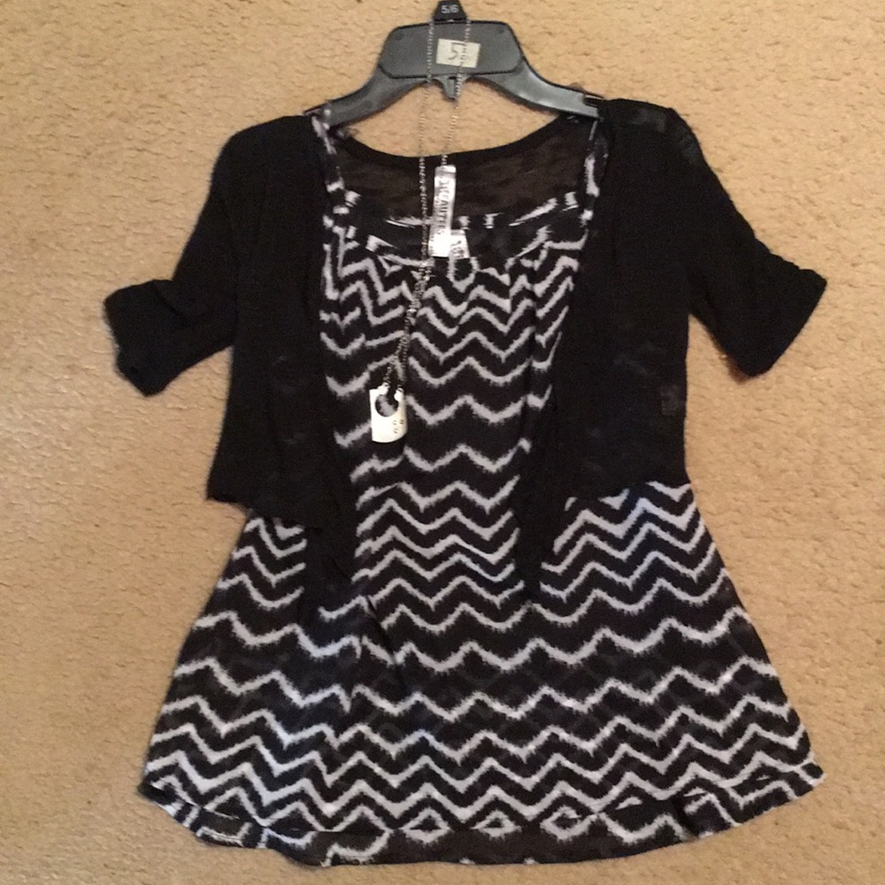 Girls shirt and vest combo